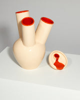 THIRD-EYE VASE DEEP AVORIO & ORANGE
